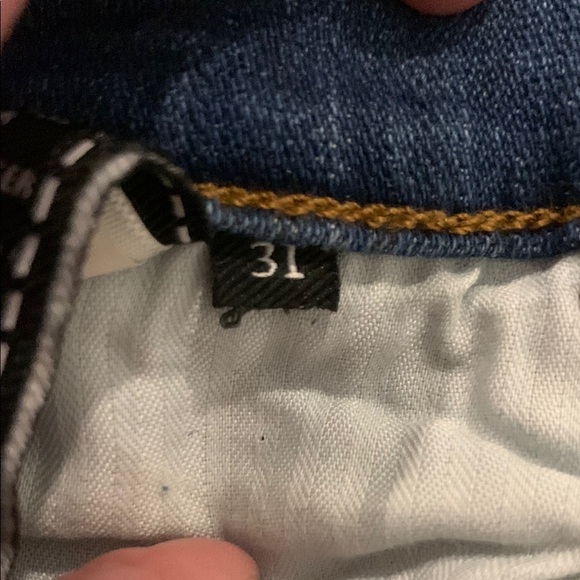 7 For All Mankind Blue Jean Shorts Cuffed Hem - Picture 2 of 4